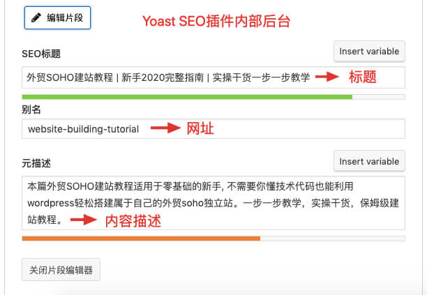 yoast seo插件后台
